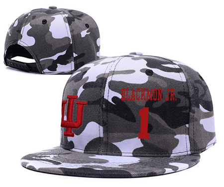Indiana Hoosiers 1 James Blackmon Jr. Gray Camo College Basketball Adjustable Hat