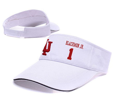 Indiana Hoosiers 1 James Blackmon Jr. White College Basketball Adjustable Visor