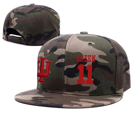 Indiana Hoosiers 11 Devonte Green Camo College Basketball Adjustable Hat