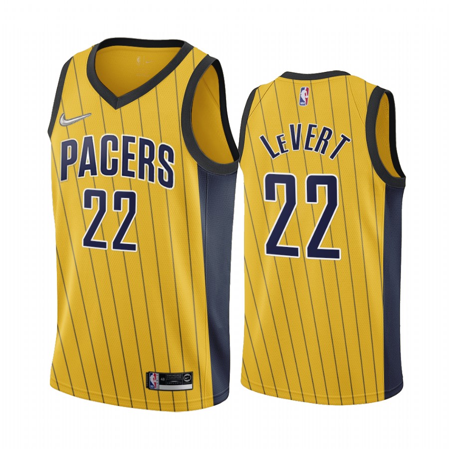 Indiana Pacers #22 Caris LeVert Gold NBA Swingman 2020-21 Earned Edition Jersey Indiana Pacers #22 Caris LeVert Gold NBA Swingman 2020-21 Earned Edition Jersey