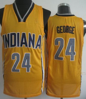 Indiana Pacers 24 Paul George Yellow Revolution 30 NBA Jerseys