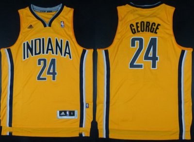 Indiana Pacers 24 Paul George Yellow Revolution 30 Swingman NBA Jerseys