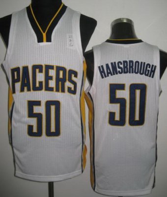Indiana Pacers 50 Tyler Hansbrough White Revolution 30 NBA Jerseys