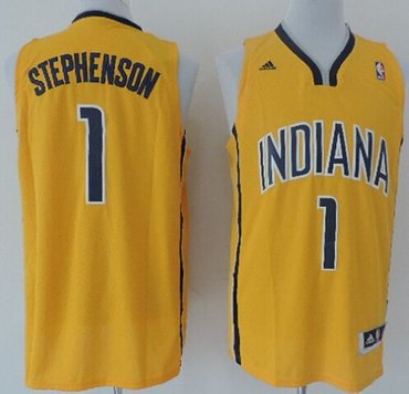 Indiana Pacers Revolution 30 #1 Lance Stephenson Yellow Home Stitched NBA Jersey