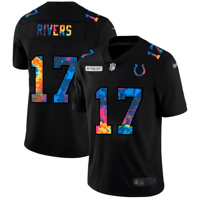 Indianapolis Colts #17 Philip Rivers Men's Nike Multi-Color Black 2020 NFL Crucial Catch Vapor Untouchable Limited Jersey Indianapolis Colts #17 Philip Rivers Men's Nike Multi-Color Black 2020 NFL Crucial Catch Vapor Untouchable Limited Jersey
