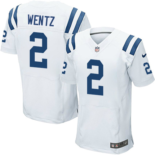 Indianapolis Colts #2 Carson Wentz White Men's Stitched NFL New Elite Jersey Indianapolis Colts #2 Carson Wentz White Men's Stitched NFL New Elite Jersey