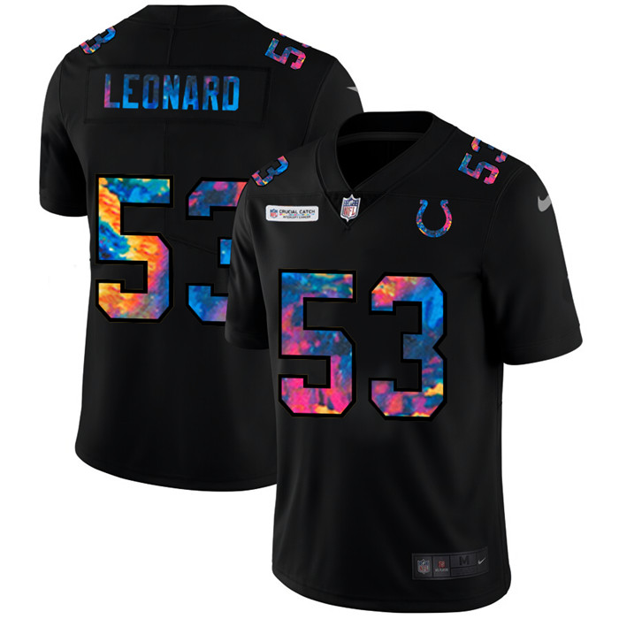 Indianapolis Colts #53 Darius Leonard Men's Nike Multi-Color Black 2020 NFL Crucial Catch Vapor Untouchable Limited Jersey Indianapolis Colts #53 Darius Leonard Men's Nike Multi-Color Black 2020 NFL Crucial Catch Vapor Untouchable Limited Jersey