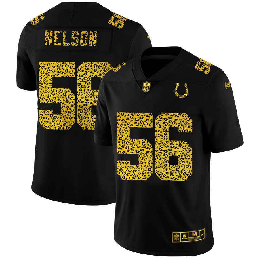 Indianapolis Colts #56 Quenton Nelson Men's Nike Leopard Print Fashion Vapor Limited NFL Jersey Black Indianapolis Colts #56 Quenton Nelson Men's Nike Leopard Print Fashion Vapor Limited NFL Jersey Black