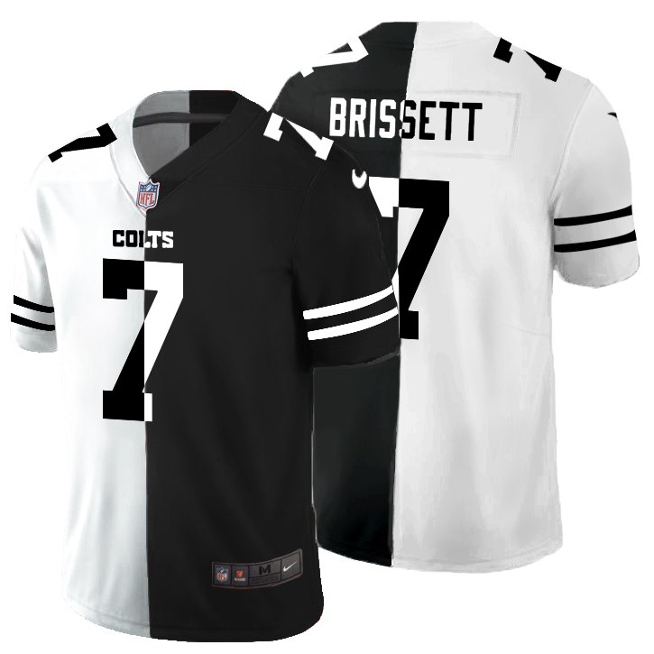 Indianapolis Colts #7 Jacoby Brissett Men's Black V White Peace Split Nike Vapor Untouchable Limited NFL Jersey Indianapolis Colts #7 Jacoby Brissett Men's Black V White Peace Split Nike Vapor Untouchable Limited NFL Jersey