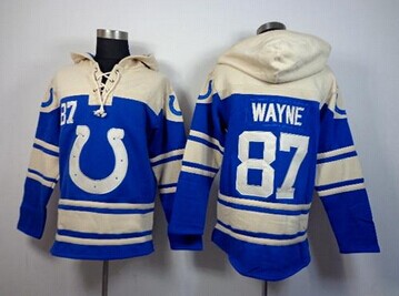 Indianapolis Colts #87 Reggie Wayne Royal Blue Sawyer Hooded Sweatshirt NFL Hoodie Indianapolis Colts #87 Reggie Wayne Royal Blue Sawyer Hooded Sweatshirt NFL Hoodie