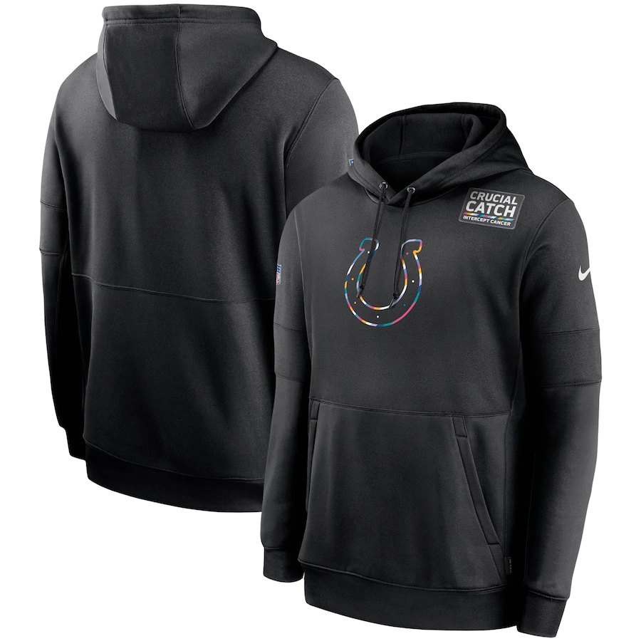Indianapolis Colts 2020 NFL Crucial Catch Sideline Performance Pullover Hoodie Black Indianapolis Colts 2020 NFL Crucial Catch Sideline Performance Pullover Hoodie Black