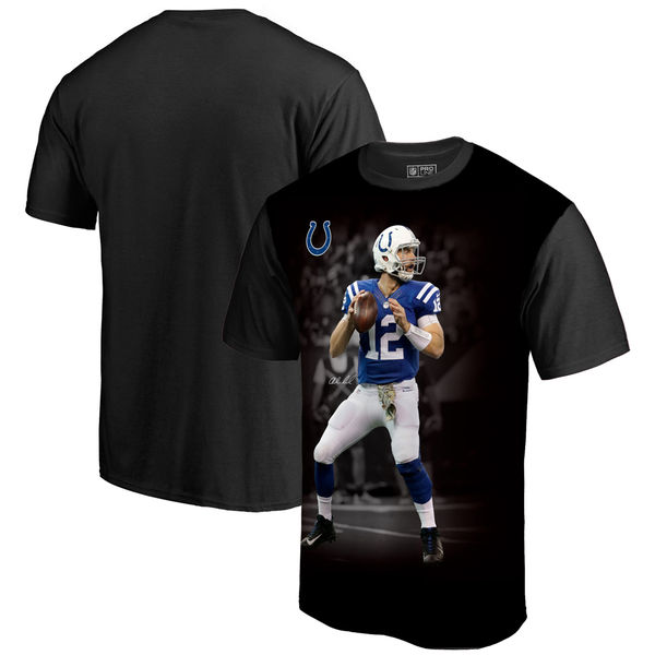Indianapolis Colts Andrew Luck NFL Pro Line By Fanatics Branded NFL Player Sublimated Graphic T Shirt Black
