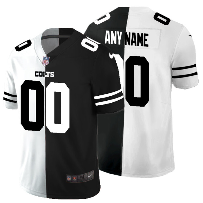 Indianapolis Colts Custom Men's Black V White Peace Split Nike Vapor Untouchable Limited NFL Jersey Indianapolis Colts Custom Men's Black V White Peace Split Nike Vapor Untouchable Limited NFL Jersey