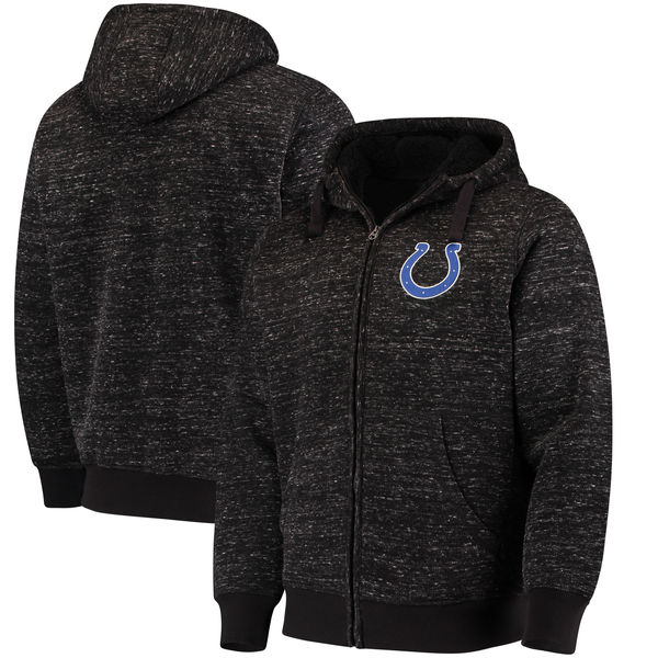 Indianapolis Colts G III Sports By Carl Banks Discovery Sherpa Full Zip Jacket Heathered Black