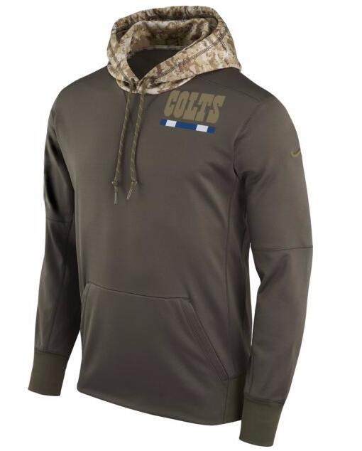 Indianapolis Colts Nike Salute To Service Sideline Therma Pullover Hoodie Olive Indianapolis Colts Nike Salute To Service Sideline Therma Pullover Hoodie Olive