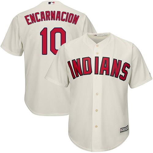 Indians #10 Edwin Encarnacion Cream Alternate Stitched Youth MLB Jersey Indians #10 Edwin Encarnacion Cream Alternate Stitched Youth MLB Jersey