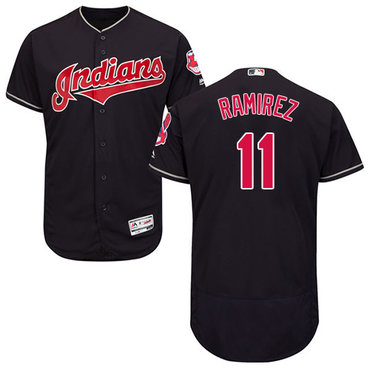 Indians #11 Jose Ramirez Navy Blue Flexbase Authentic Collection Stitched Baseball Jersey