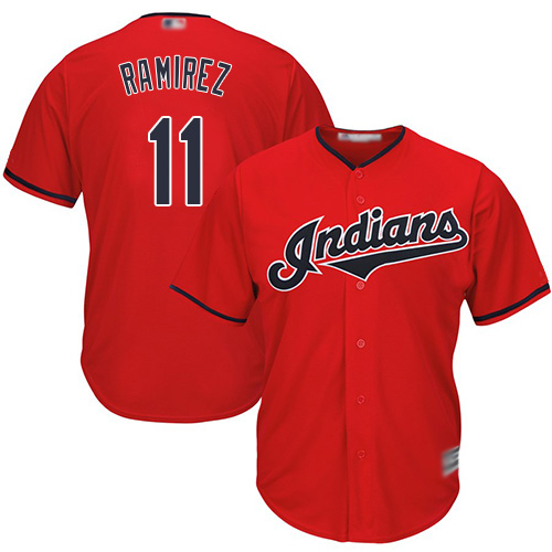 Indians #11 Jose Ramirez Red New Cool Base Stitched Baseball Jersey Indians #11 Jose Ramirez Red New Cool Base Stitched Baseball Jersey