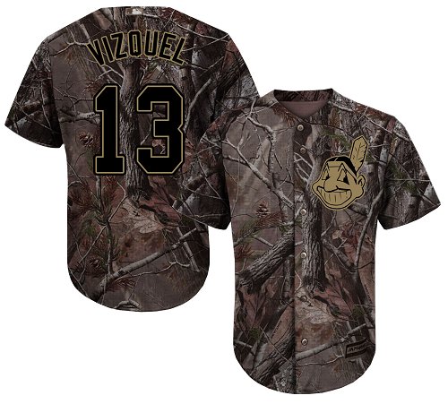 Indians #13 Omar Vizquel Camo Realtree Collection Cool Base Stitched Youth Baseball Jersey Indians #13 Omar Vizquel Camo Realtree Collection Cool Base Stitched Youth Baseball Jersey
