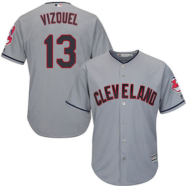 Indians #13 Omar Vizquel Grey Road Stitched Youth MLB Jersey Indians #13 Omar Vizquel Grey Road Stitched Youth MLB Jersey