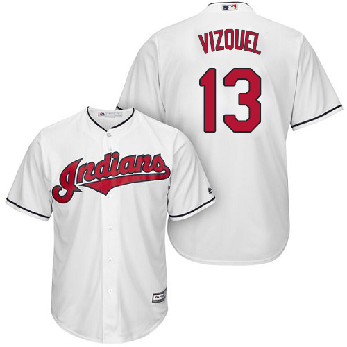 Indians #13 Omar Vizquel White Home Stitched Youth MLB Jersey Indians #13 Omar Vizquel White Home Stitched Youth MLB Jersey