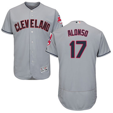 Indians #17 Yonder Alonso Grey Flexbase Authentic Collection Stitched Baseball Jersey