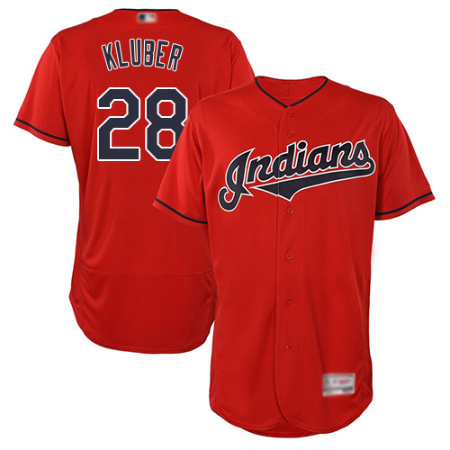 Indians #28 Corey Kluber Red Flexbase Authentic Collection Stitched Baseball Jersey Indians #28 Corey Kluber Red Flexbase Authentic Collection Stitched Baseball Jersey