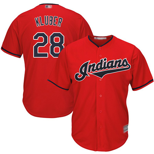 Indians #28 Corey Kluber Red New Cool Base Stitched Baseball Jersey Indians #28 Corey Kluber Red New Cool Base Stitched Baseball Jersey