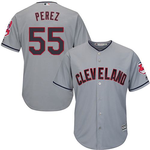 Indians #55 Roberto Perez Grey Road Stitched Youth MLB Jersey Indians #55 Roberto Perez Grey Road Stitched Youth MLB Jersey