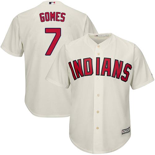 Indians #7 Yan Gomes Cream Alternate Stitched Youth MLB Jersey Indians #7 Yan Gomes Cream Alternate Stitched Youth MLB Jersey