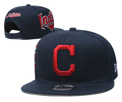 Indians Team Logo Navy Adjustable Hat YD