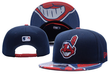 Indians Team Logo Navy Adjustable Hat YD