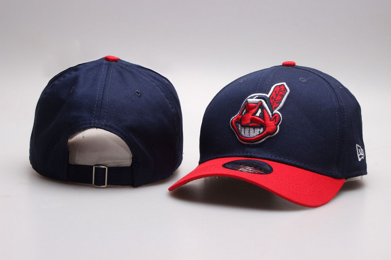 Indians Team Logo Navy Adjustable Hat YP