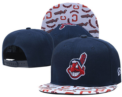 Indians Team Logo Royal White Adjustable Hat TX