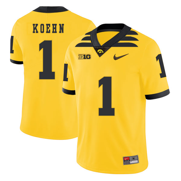 Iowa Hawkeyes 1 Marshall Koehn Pasat Yellow College Football Jersey Iowa Hawkeyes 1 Marshall Koehn Pasat Yellow College Football Jersey