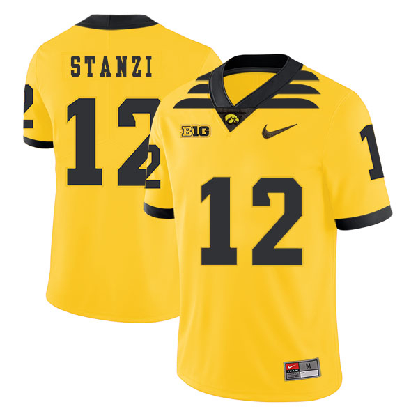 Iowa Hawkeyes 12 Ricky Stanzi Yellow College Football Jersey Iowa Hawkeyes 12 Ricky Stanzi Yellow College Football Jersey