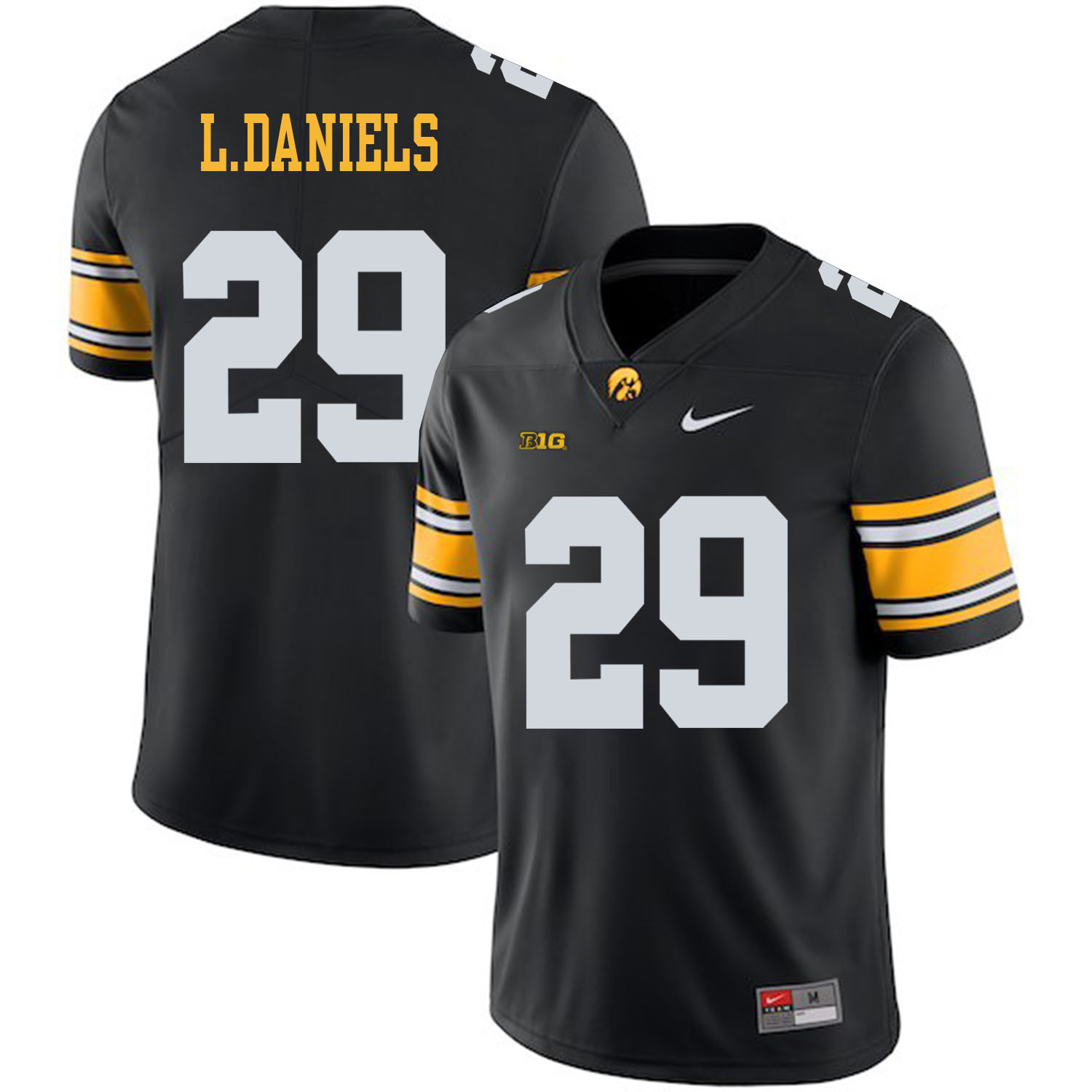 Iowa Hawkeyes 29 LeShun Daniels Black College Football Jersey Iowa Hawkeyes 29 LeShun Daniels Black College Football Jersey