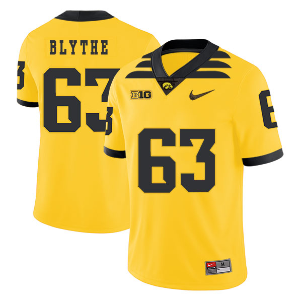 Iowa Hawkeyes 63 Austin Blythe Yellow College Football Jersey Iowa Hawkeyes 63 Austin Blythe Yellow College Football Jersey