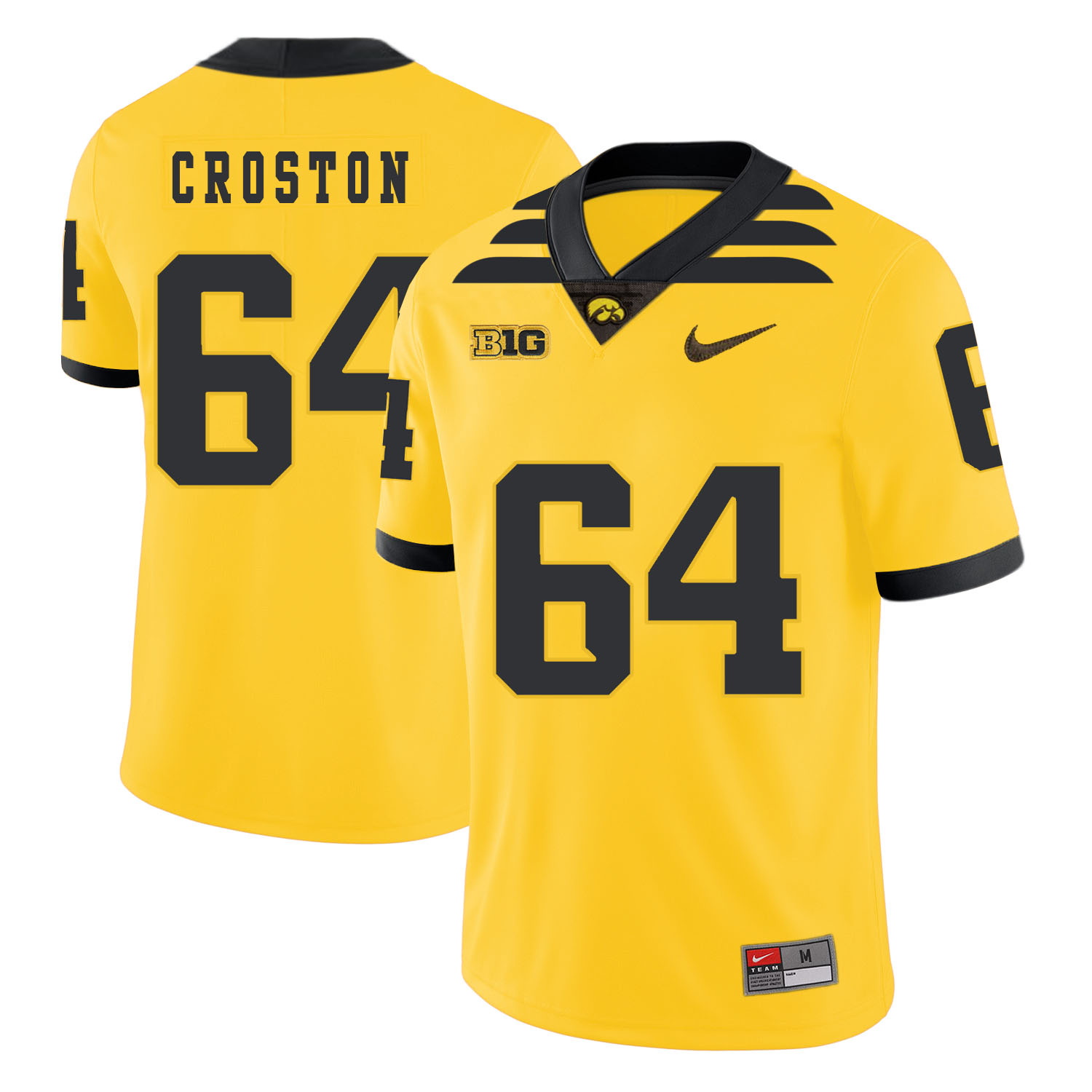 Iowa Hawkeyes 64 Cole Croston Yellow College Football Jersey Iowa Hawkeyes 64 Cole Croston Yellow College Football Jersey