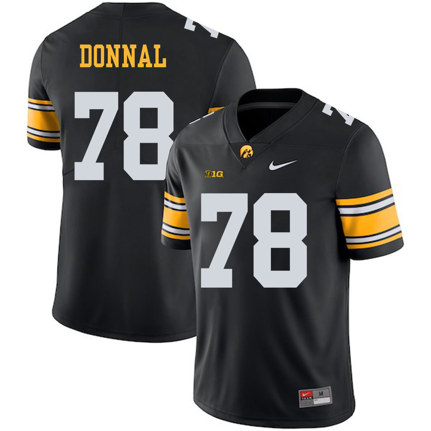 Iowa Hawkeyes 78 Andrew Donnal Black College Football Jersey Iowa Hawkeyes 78 Andrew Donnal Black College Football Jersey