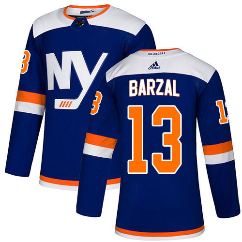 Islanders #13 Mathew Barzal Blue Alternate Authentic Stitched Hockey Jersey Islanders #13 Mathew Barzal Blue Alternate Authentic Stitched Hockey Jersey
