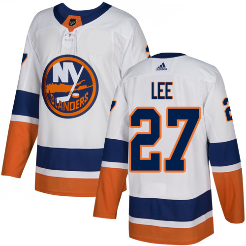 Islanders #27 Anders Lee White Road Authentic Stitched Hockey Jersey