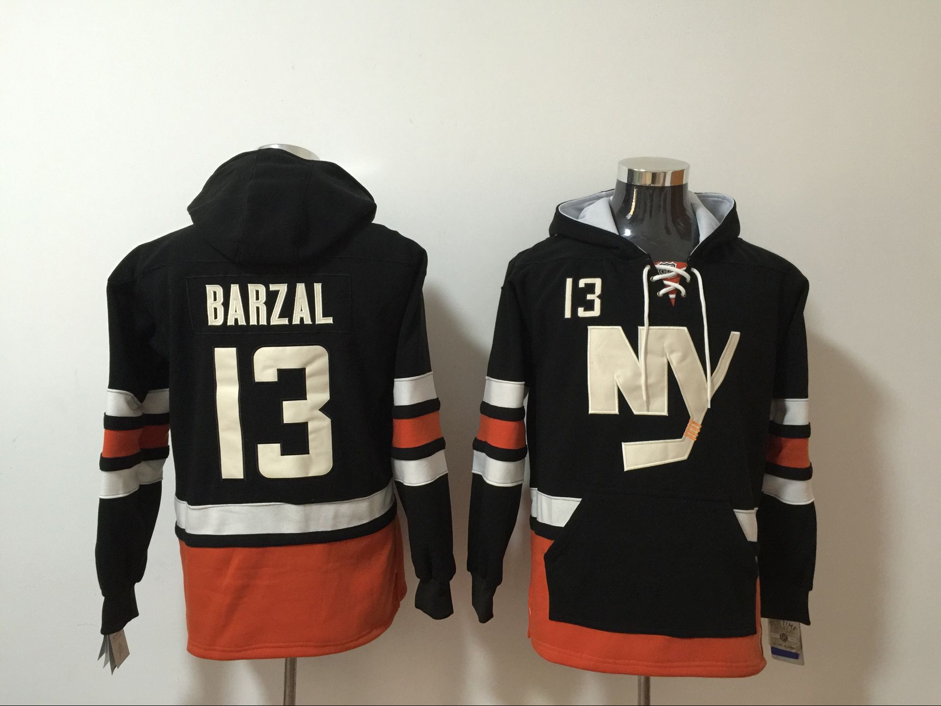Islanders 13 Mathew Barzal Black All Stitched Hooded Sweatshirt Islanders 13 Mathew Barzal Black All Stitched Hooded Sweatshirt