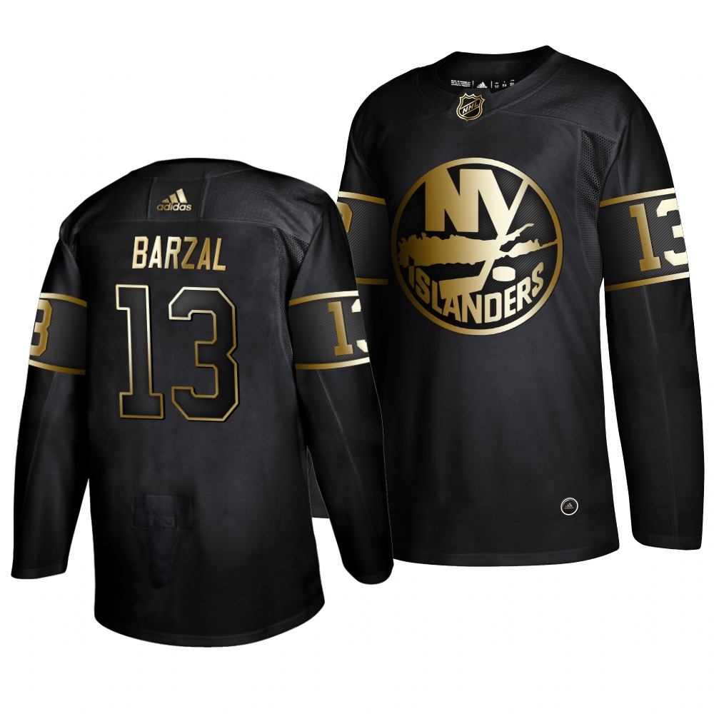 Islanders 13 Mathew Barzal Black Gold Adidas Jersey Islanders 13 Mathew Barzal Black Gold Adidas Jersey