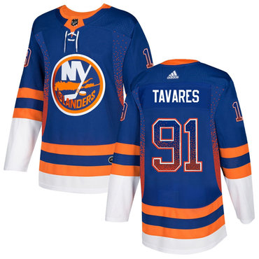 Islanders 91 John Tavares Royal Drift Fashion Adidas Jersey