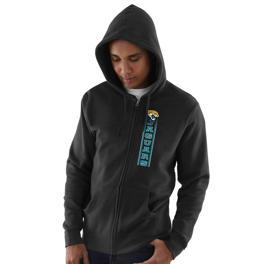 Jacksonville Jaguars Hook And Ladder Full Zip Hoodie Black Jacksonville Jaguars Hook And Ladder Full Zip Hoodie Black
