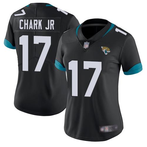 Jaguars #17 DJ Chark Jr Black Team Color Women's Stitched Football Vapor Untouchable Limited Jersey Jaguars #17 DJ Chark Jr Black Team Color Women's Stitched Football Vapor Untouchable Limited Jersey
