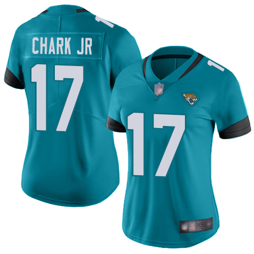 Jaguars #17 DJ Chark Jr Teal Green Alternate Women's Stitched Football Vapor Untouchable Limited Jersey Jaguars #17 DJ Chark Jr Teal Green Alternate Women's Stitched Football Vapor Untouchable Limited Jersey