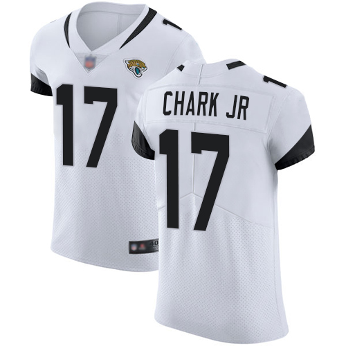 Jaguars #17 DJ Chark Jr White Men's Stitched Football Vapor Untouchable Elite Jersey Jaguars #17 DJ Chark Jr White Men's Stitched Football Vapor Untouchable Elite Jersey