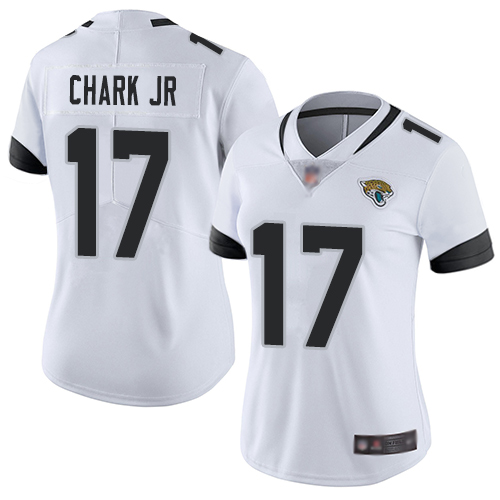 Jaguars #17 DJ Chark Jr White Women's Stitched Football Vapor Untouchable Limited Jersey Jaguars #17 DJ Chark Jr White Women's Stitched Football Vapor Untouchable Limited Jersey